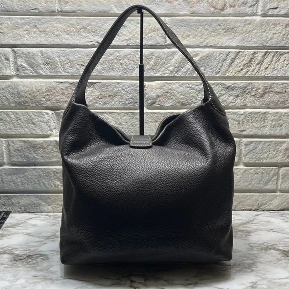 Dooney & Bourke Belvedere Logo Lock shoulder bag in black pebbled leather. W/COA - Picture 7 of 14